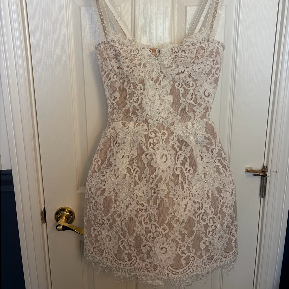 NWOT $950 Bronx and Banco Colette Embellished Rhinestones Mini Dress - Picture 5 of 9